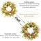 20 inch Spring Summer Wreaths for Front Door Floral Wreath with Colorful Wildflowers,Eucalyptus Leaves,Olive Leaves,Small Berries for Indoor Outdoor Farmhouse Home Wall Window Festival Decoration